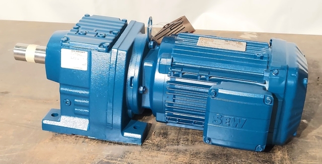 2 HP 1767/59 RPM Sew-Eurodrive, Inverter Duty w/Gearbox, 3 Phase, 60 Hz, 30.18:1 Ratio, 6/3 Amps, 230/460 V - Image 1