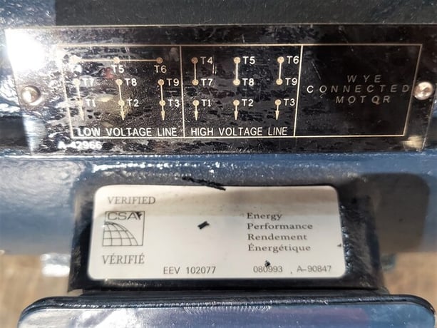 5 HP 1765 RPM RPM, Black Max, Inverter Duty Motor, 3 Phase, 60 Hz, 230/460 V - Image 5