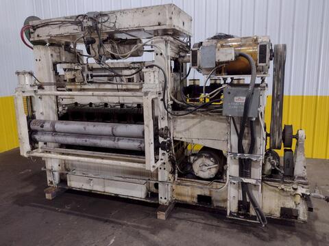 60" x .064" Maust #60x1-1/4, 6-high backed up precision leveler, 17 straightening rolls, manual crank adj. - Image 2