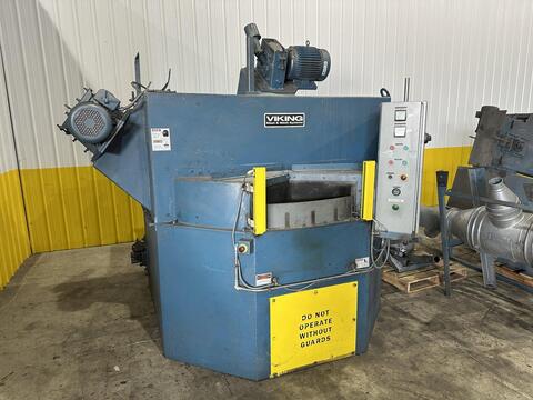 Viking #4812CT, Continuous Shot Blast Parts Cleaning System, 48" table, top & side PowerMax 950 blast wheels - Image 6
