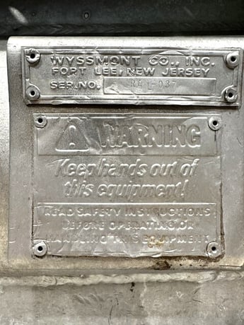 5" Wyssmont, Rotary Valve, Stainless, Parts Only, 5" x 15" Size - Image 3
