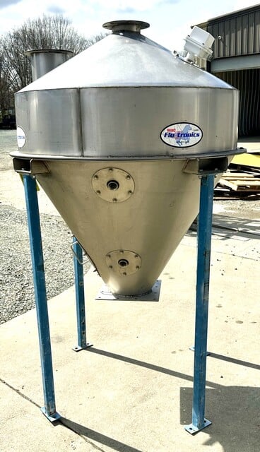 24 cu.ft. MAC Flo-Tronics #RA, Stainless Steel Dry Solids Storage Hopper, 48" diameter, 59" Assembled height - Image 2