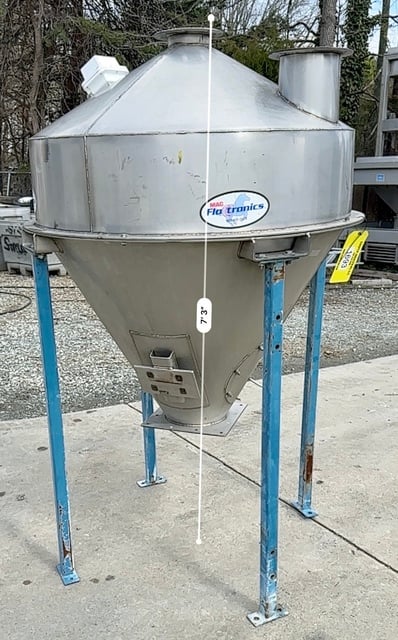 24 cu.ft. MAC Flo-Tronics #RA, Stainless Steel Dry Solids Storage Hopper, 48" diameter, 59" Assembled height - Image 4