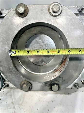 6" Salina Vortex #FA06-WS1-P-X, Knife Gate, Stainless, 4" diameter Pneumatic Conveying Adapter Outlet, 250 psi - Image 4