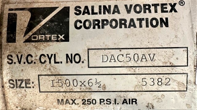 6" Salina Vortex #FA06-WS1-P-X, Knife Gate, Stainless, 4" diameter Pneumatic Conveying Adapter Outlet, 250 psi - Image 7