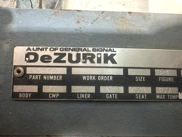 8" DeZurik, Manual Knife Gate, 150 psi CWP, 450 F max. - Image 6