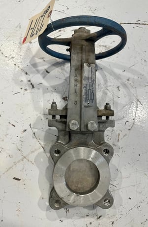 3" ITT Fabri-Valve, Knife Gate, 3" diameter Inlet w/5" diameter Flange, 2" Face to Face - Image 1