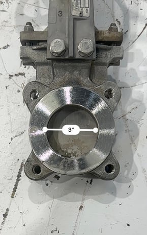 3" ITT Fabri-Valve, Knife Gate, 3" diameter Inlet w/5" diameter Flange, 2" Face to Face - Image 3