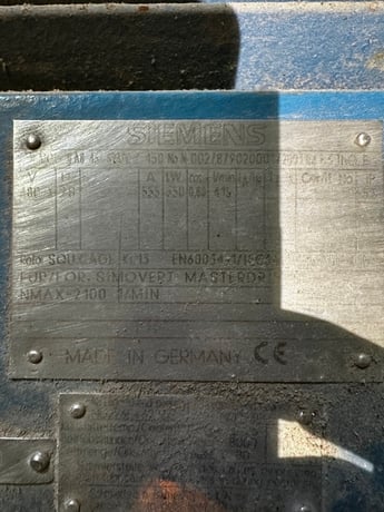 350 KW HP 415 RPM Siemens, metric, TEFC, 28 Hz, 480 Volts - Image 1