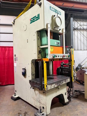 176 Ton, Seyi #SN1-176S, single crank gap frame press, 7.87" stroke, 15.7" SDAU, 3.9" adj., 30-50 SPM, 20 HP - Image 2