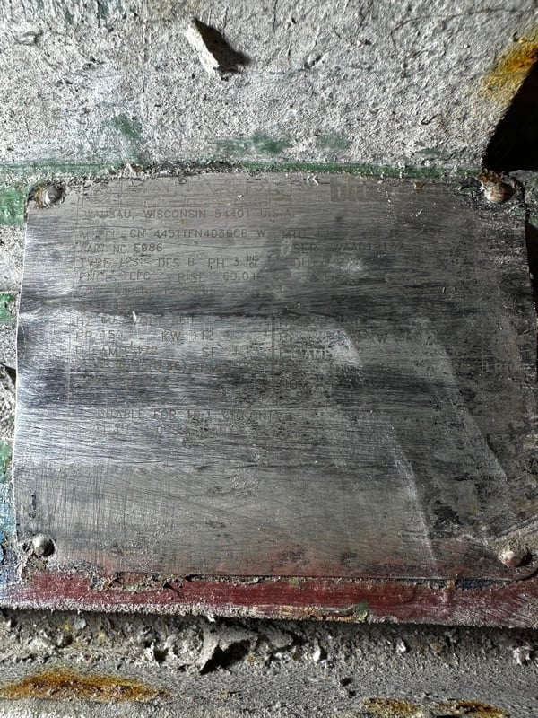 150 HP 1785 RPM Marathon, Frame 5986, TEFC, 1.15 service factor, 460 Volts - Image 1