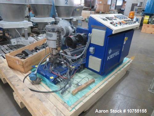 1.57" Keifel #CA4, lowboy Blown Film Line, 30 HP, 24:1 L/D, air cooled, 7 zones, w/ conversion parts to 30:1 - Image 1