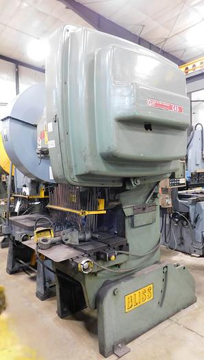 45 Ton, Bliss #C45, OBI press, 3" stroke, 12.25" Shut Height, 11" throat, 3" adj., 28" x29" bed, 5 HP, air - Image 4