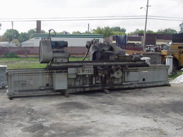 14" x 96" Norton #C, plain cylindrical grinder, 24" x 3.5" x 12" grinding wheel, 20 HP, 1952 - Image 1