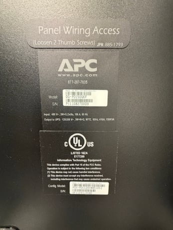 150 KVA APC #0G-PD150G6F, Step Down & Distribution PDU, 480 Volts x 208/120 Volts - Image 3