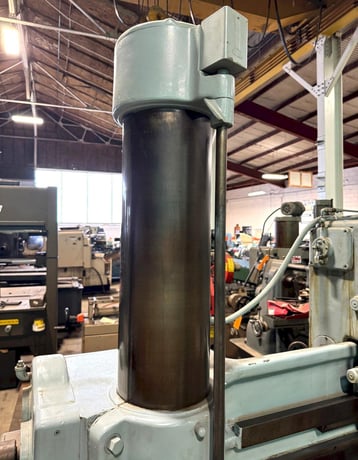 4' -9" Morris Radial Drill, 4 MT, 5 HP, box table, nice, low price - Image 6