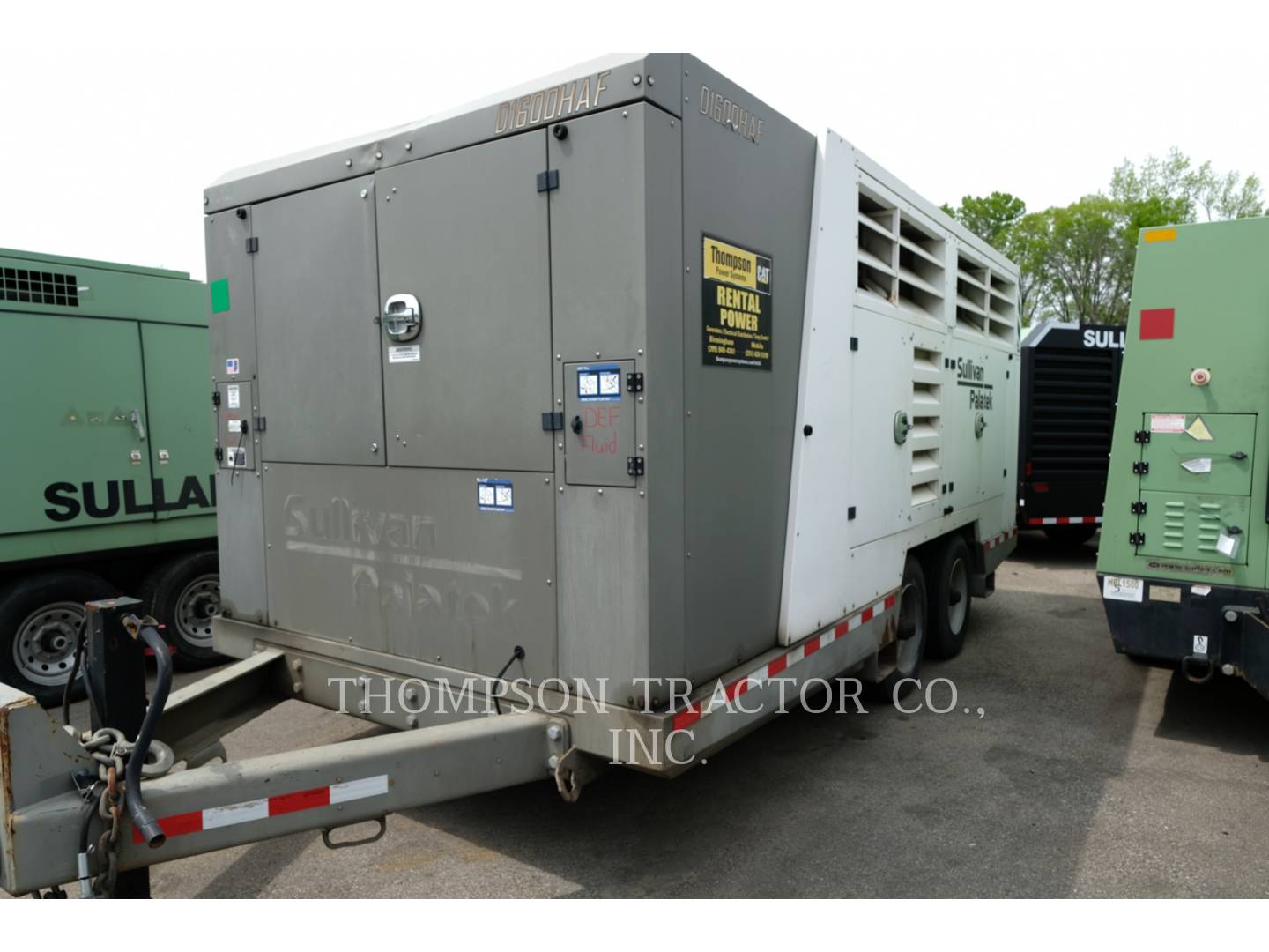 Sullivan D1600PHCA4WAF, Compressed Air, 2941 hours, S/N: 511018, 2018 - Image 3