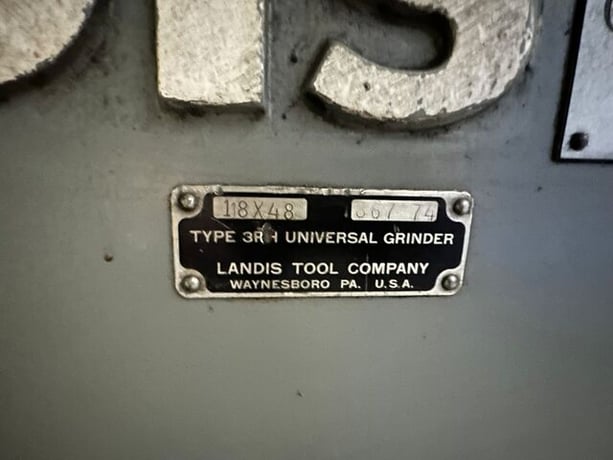 18" x 48" Landis #3RH, universal cylindrical grinder, 14" x 2" x 5" grinding wheel, 5 HP, 1745 RPM, 1967 - Image 6