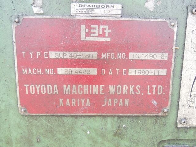 19.7" x 71" Toyoda #GUP-40-180, universal cylindrical grinder, 20" x 3" x 8" grinding wheel, 6560 SFPM, 7.5 - Image 1