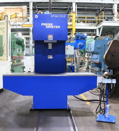 100 Ton, Press Master #SP-100, 12" stroke, 10 HP, foot pedal, #140367 - Image 1