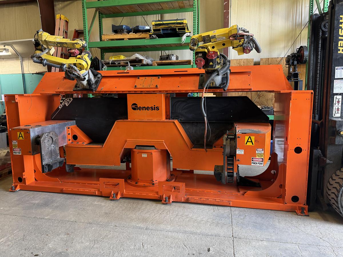 Genesis #System-3x, dual trumion mig welding cell with 2 Arc Mate 100iC R-30iB robots, 2012 - Image 7