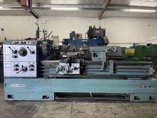 Acra Turn #LS-600, Lathe, removable gap, 24" swing, 14" swing over cross slide, 12-speed spindle, 23-1500 - Image 1