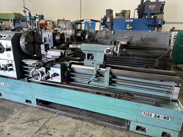 Acra Turn #LS-600, Lathe, removable gap, 24" swing, 14" swing over cross slide, 12-speed spindle, 23-1500 - Image 8