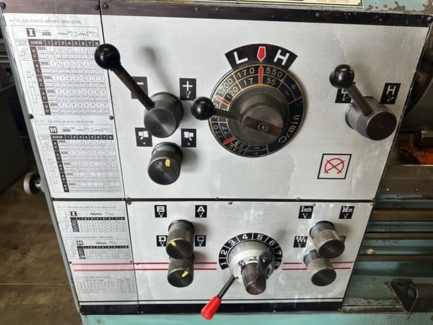 Acra Turn #LS-600, Lathe, removable gap, 24" swing, 14" swing over cross slide, 12-speed spindle, 23-1500 - Image 9