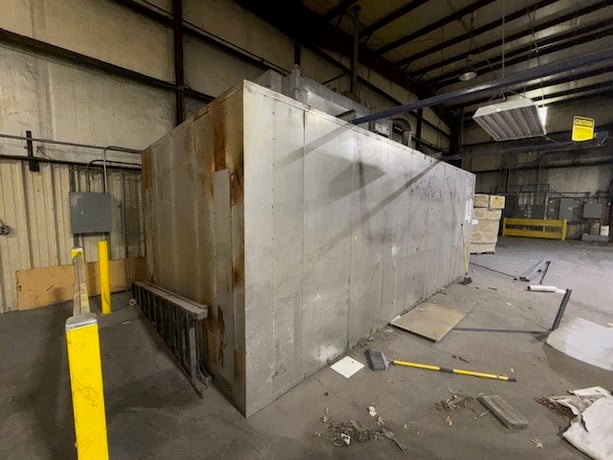 96" width x 72" H x 240" L Rapid Engineering Engineering, convection powder coating batch oven, walk-in - Image 3