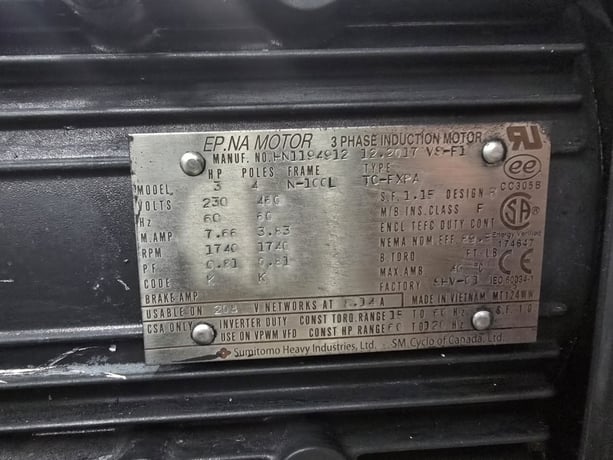 8.9" x 10.4" Rapid #RG2, granulator, 3 HP, 2 bed knives, 3 fly knives - Image 8