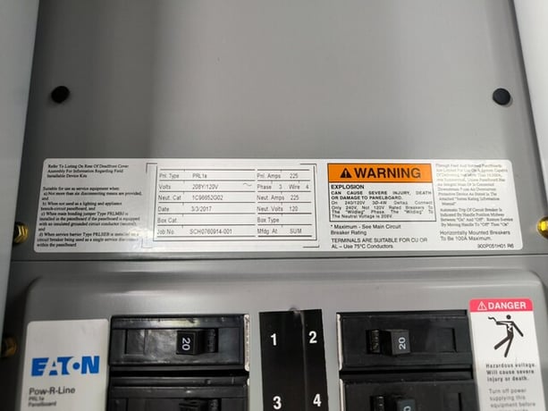 250 Amps, Eaton #PRL1A, Pow-R-Line Switchboard, Panel V48M28T7516M, Transformer KD3250, 2017 - Image 4