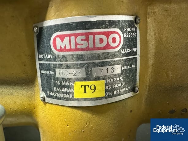 Misido # DO-27, Rotary Tablet Press, 27 Station, D-tool, dual feeders - Image 2