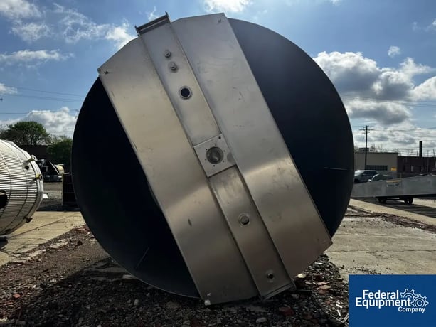 6800 Gal ICCNW Mix Tank, 304 Stainless Steel, 5 HP, 120" diameter x 132", dish bottom, baffles, 2021 - Image 7
