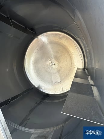 6800 Gal ICCNW Mix Tank, 304 Stainless Steel, 5 HP, 120" diameter x 132", dish bottom, baffles, 2021 - Image 8