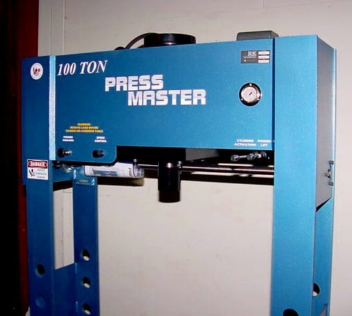 100 Ton, Press Master #100T-E/H, pressure regulator, 12" stroke, 8" bore, double acting, #134265 - Image 3