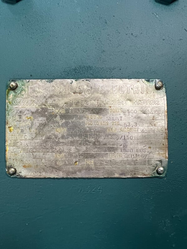 125 HP 1150/2000 RPM General Electric, Frame CD504AT, DPFV, 500 VA, 300 VF, reconditioned - Image 1