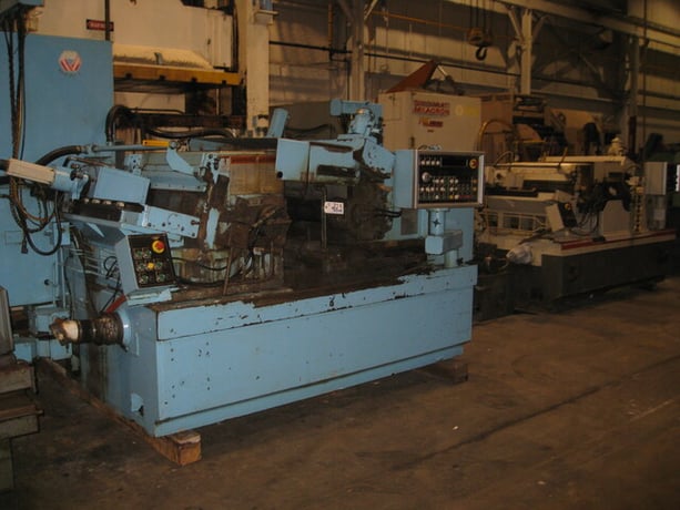 Cincinnati No. 350-20 Mdl. RK, twin grip centerless grinder, 6" diameter work capacity, 20" Infeed work rest - Image 1