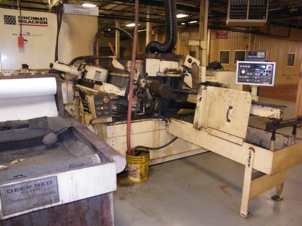 Cincinnati No. 350-20 Mdl. RK, twin grip centerless grinder, 6" diameter work capacity, 24" diameter x 20" - Image 1