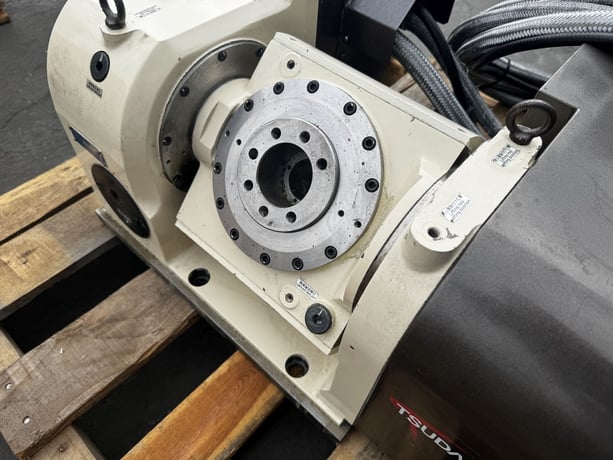 6.3" Tsudakoma #TWA-160, tilting rotary table, control cables & air lines, 2017 - Image 3