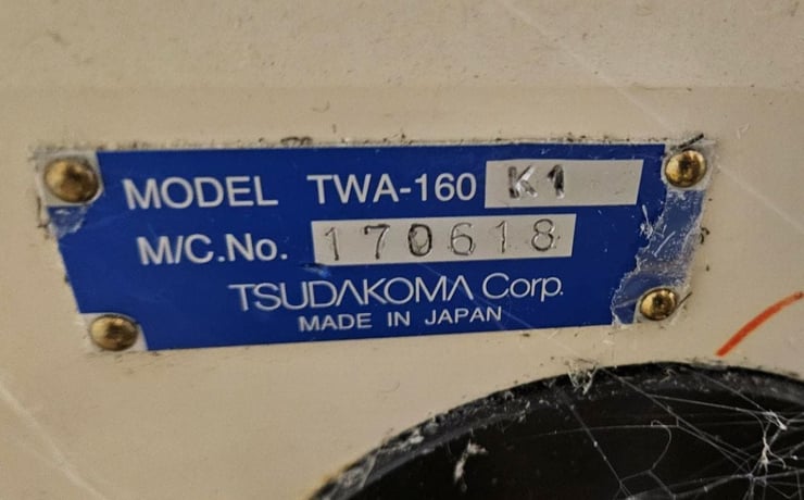 6.3" Tsudakoma #TWA-160, tilting rotary table, control cables & air lines, 2017 - Image 5