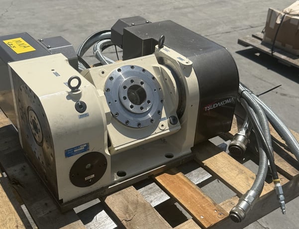 6.3" Tsudakoma #TWA-160, tilting rotary table, control cables & air lines, 2017 - Image 7