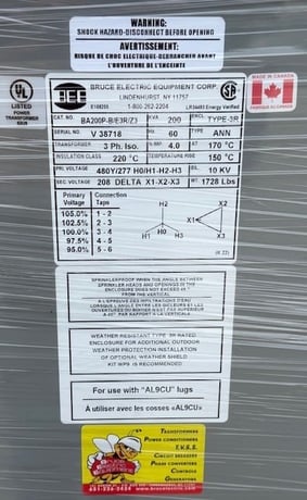 200 KVA 480Y/277 Primary, 208 Delta Secondary, Rex Power Magnetics, for solar applications, new - Image 2