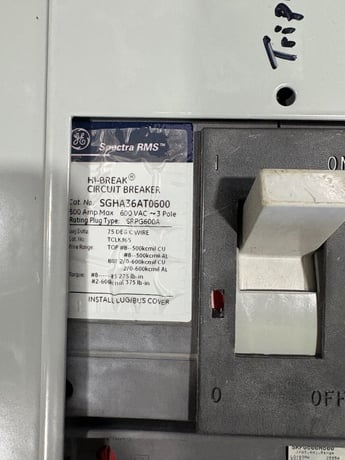 1200 Amp. General Electric #Spectra-Series, Main Power Panelboard, w/ (1)1200A/(2)600A/(3)150A/(1)100A Breaker - Image 5