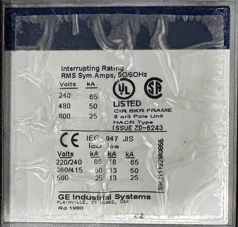 1200 Amp. General Electric #Spectra-Series, Main Power Panelboard, w/ (2)600A / (1)1200A Breaker - Image 4