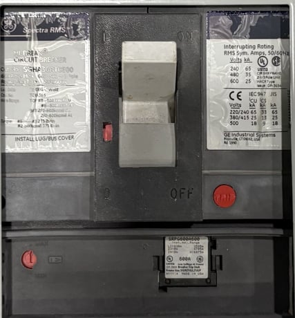 1200 Amp. General Electric #Spectra-Series, Main Power Panelboard, w/ (2)600A / (1)1200A Breaker - Image 5