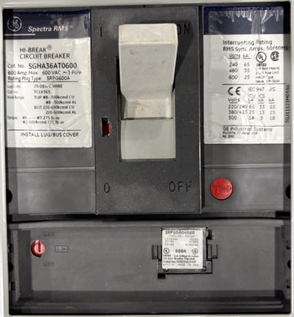 1200 Amp. General Electric #Spectra-Series, Main Power Panelboard, w/ (2)600A / (1)1200A Breaker - Image 8