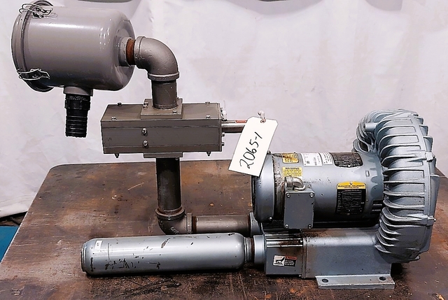 215 cfm, Gast Regenair #R6335A-2, blower, 3.5 HP, 3450 RPM, 2-1/2" ID inlet/outlet - Image 2
