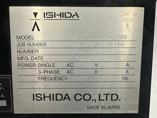 12" wide x 2.4' long, Ishida Heat & Control #RE-W-030-A3/PB, belt conveyor - Image 6