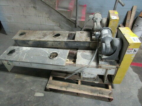 8" diameter x 5' long, carbon steel screw conveyor with stainless steel c, 2 HP drive - Image 1
