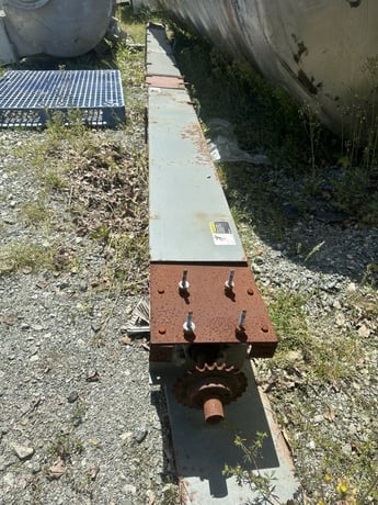 6" diameter x 20' long, Carbon steel screw conveyor, no drives, flat covers - Image 2